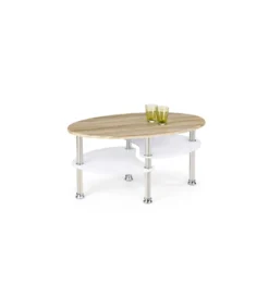 Ława MEDEA 90 cm w kolorze dąb sonoma z dodatkiem koloru białego*Halmar Outlet