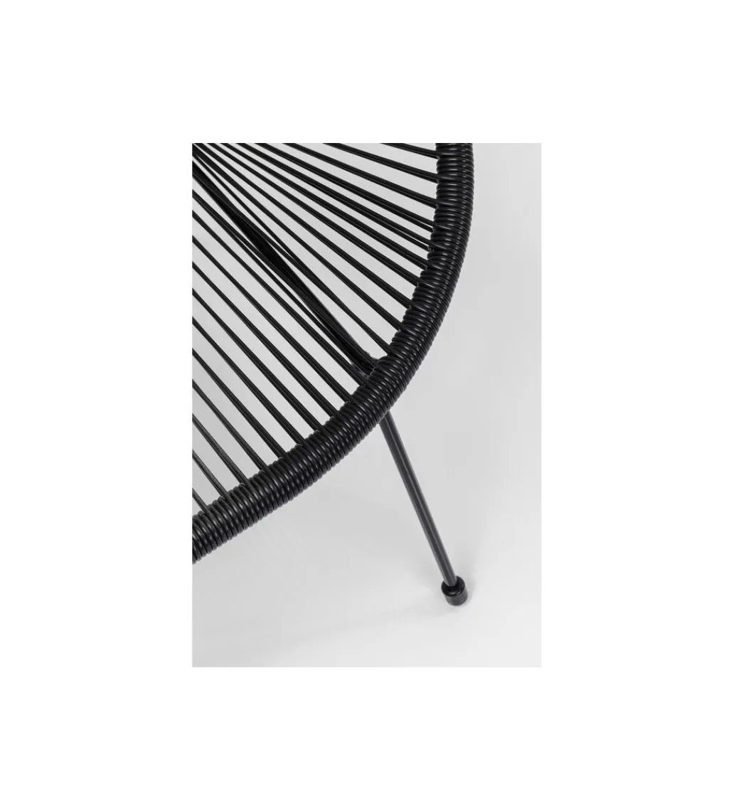 Ławka ACAPULCO 121 cm mono czarna*KARE Clearance