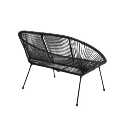 Ławka ACAPULCO 121 cm mono czarna*KARE Clearance