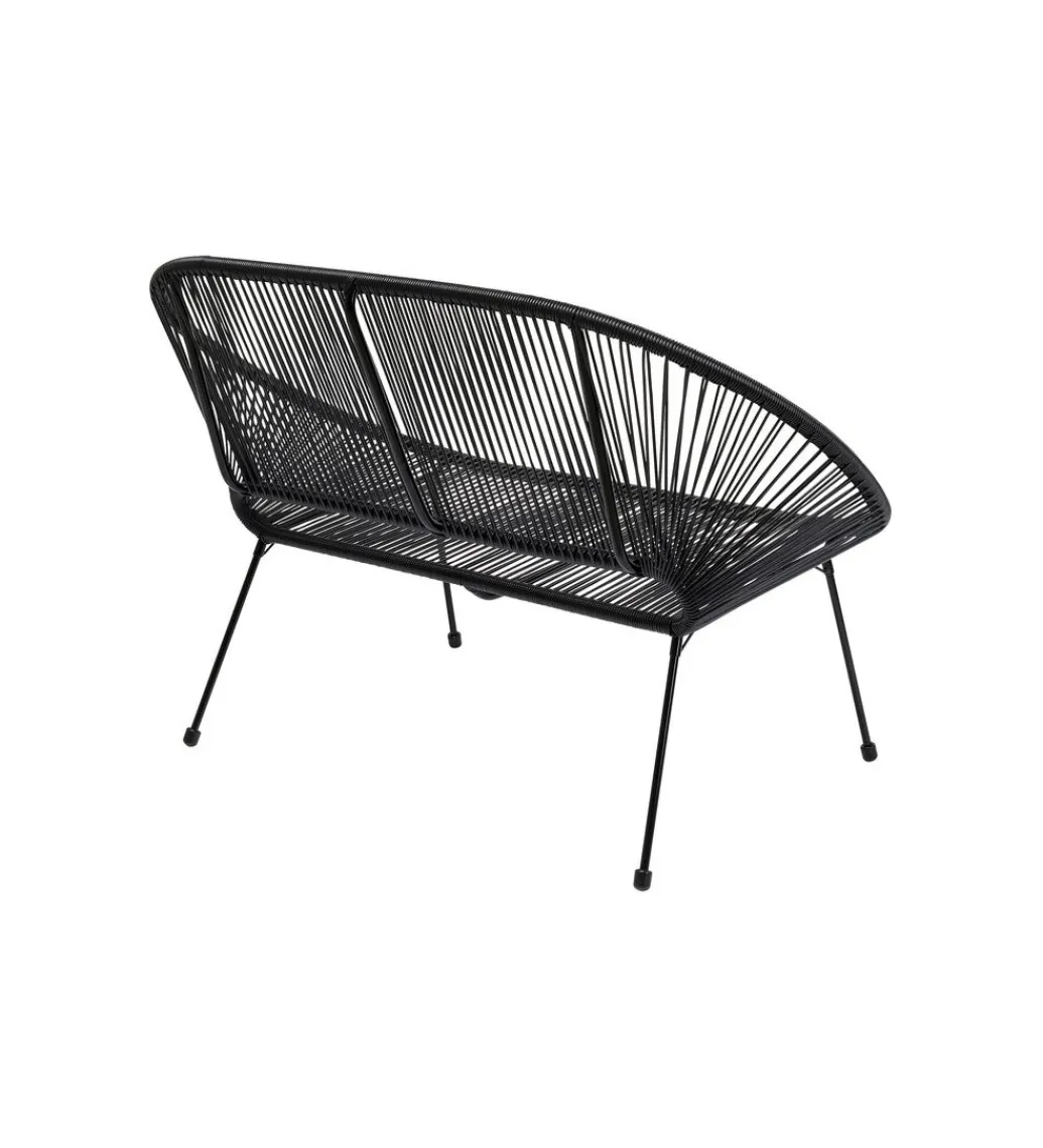 Ławka ACAPULCO 121 cm mono czarna*KARE Clearance