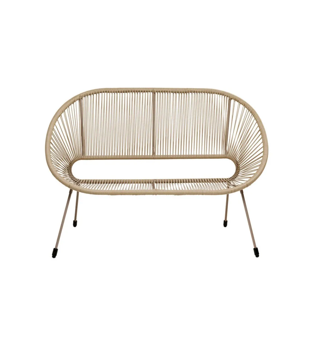 Ławka ACAPULCO 121 cm mono greige*KARE