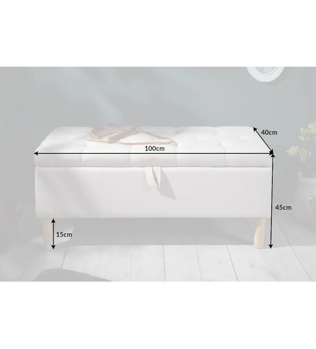 Ławka ARIETT 100 Cm beżowa*Invicta Interior Best