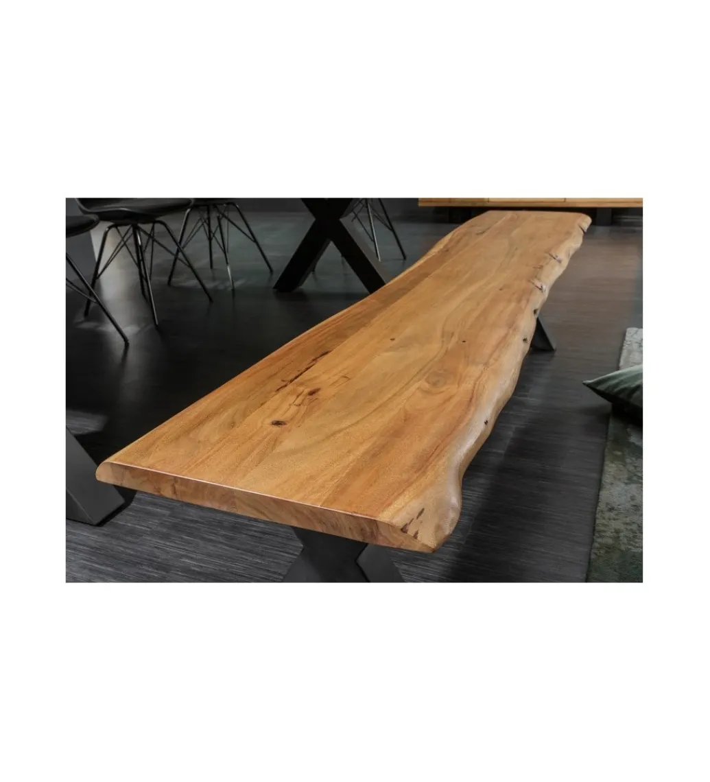 Ławka ARKTYKA Mammut 160 cm drewno akacja honey*Invicta Interior Best