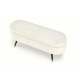 Ławka AVEIRO 120 cm z pojemnikiem Bouclé kremowa*Halmar Hot