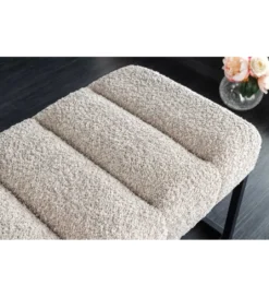Ławka Baltic 110 cm Bouclé szampański beż*Invicta Interior Outlet