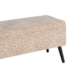 Ławka BAUL 100 cm beżowo kremowa panterka*Zona-Design Outlet