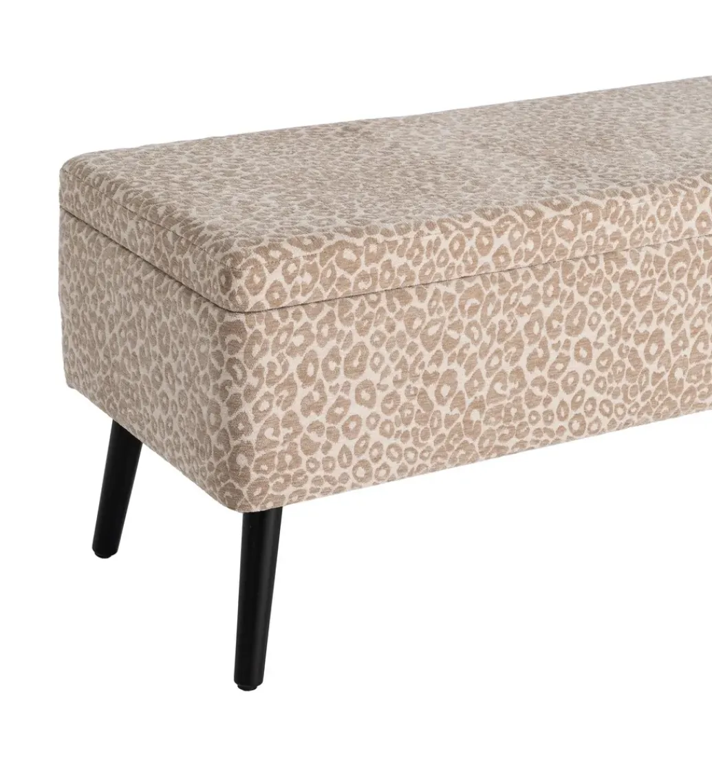 Ławka BAUL 100 cm beżowo kremowa panterka*Zona-Design Outlet