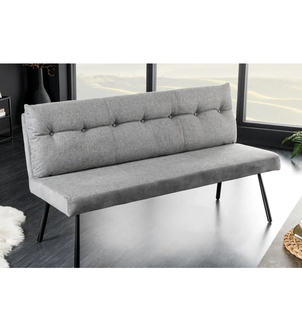 Ławka BIG GEORGE 160 cm szary*Invicta Interior Best