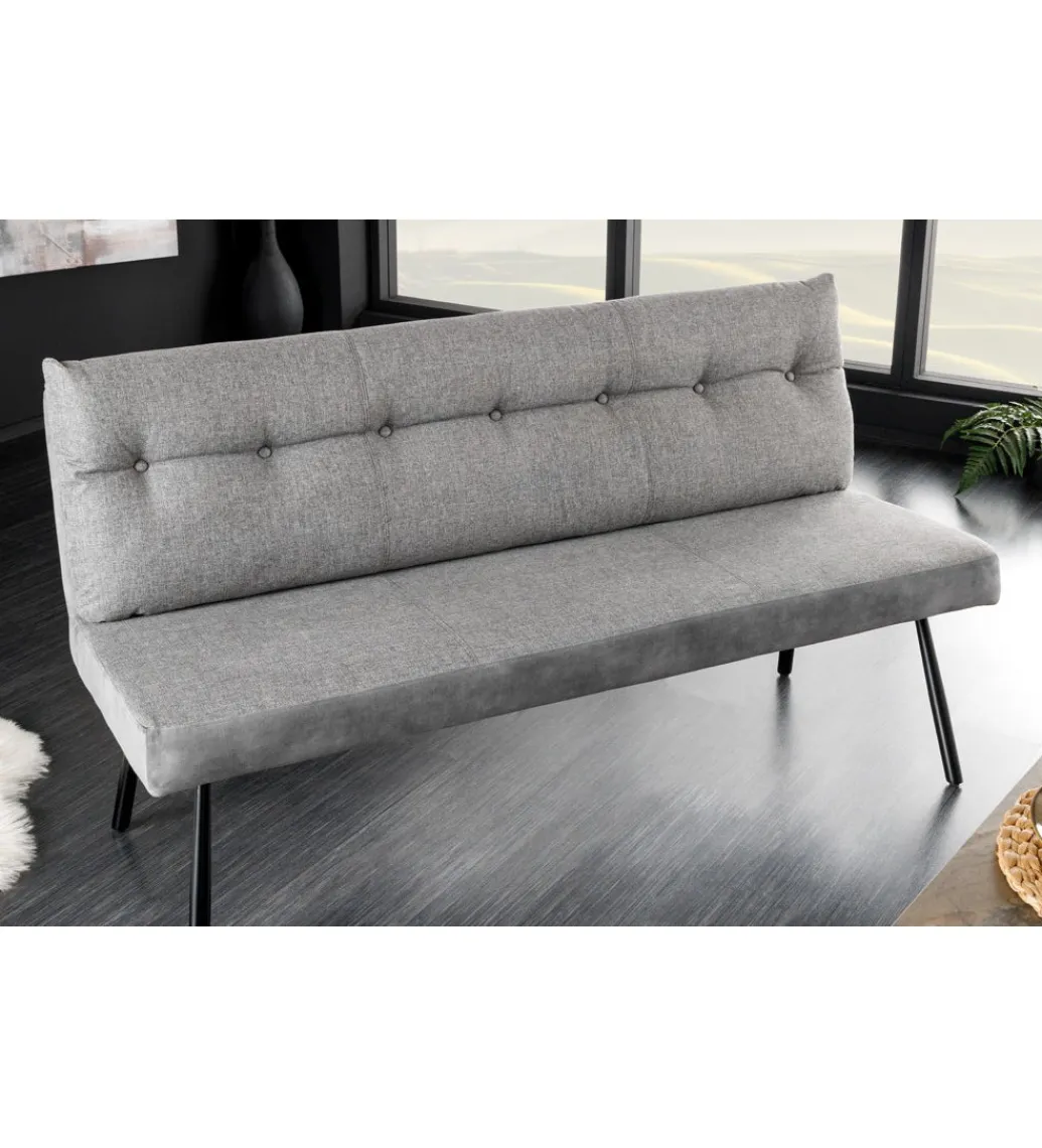 Ławka BIG GEORGE 160 cm szary*Invicta Interior Best