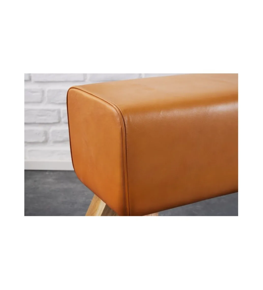 Ławka Bock 100 cm koniakowa*Invicta Interior Discount