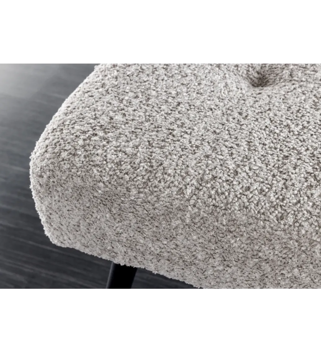 Ławka BOUTIQUE 100 cm tkanina bouclé szampański greige*Invicta Interior Sale