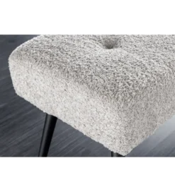 Ławka BOUTIQUE 100 cm tkanina bouclé szampański greige*Invicta Interior Sale