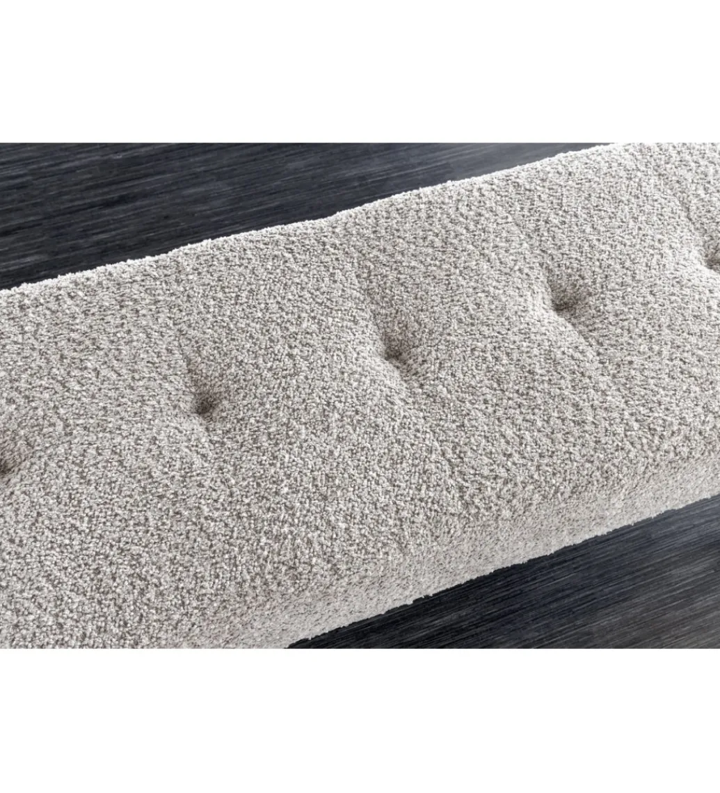 Ławka BOUTIQUE 100 cm tkanina bouclé szampański greige*Invicta Interior Sale
