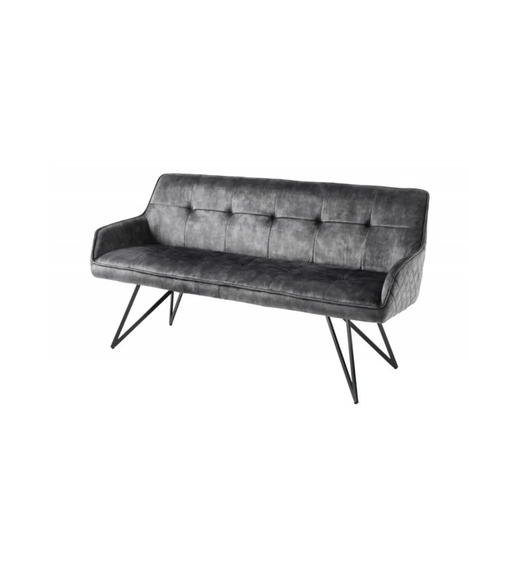 Ławka Edmonton 156 cm ciemnoszara*Invicta Interior Outlet