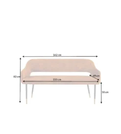 Ławka ETIENNE Paris 162 cm ciemna musztarda*Invicta Interior
