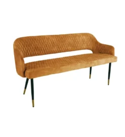 Ławka ETIENNE Paris 162 cm ciemna musztarda*Invicta Interior
