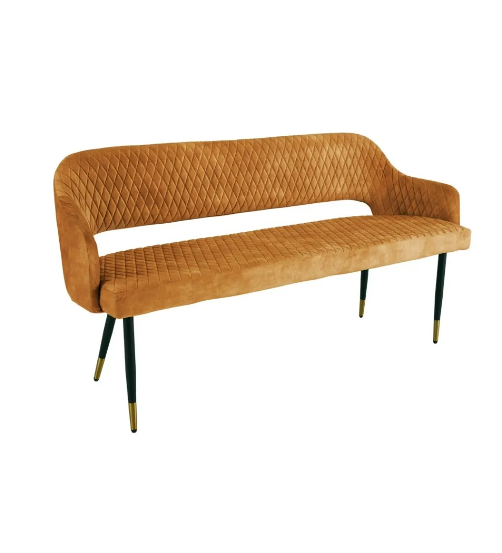 Ławka ETIENNE Paris 162 cm ciemna musztarda*Invicta Interior