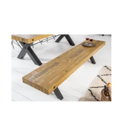 Ławka FACTORY Thor 200 cm drewno sosna brąz*Invicta Interior