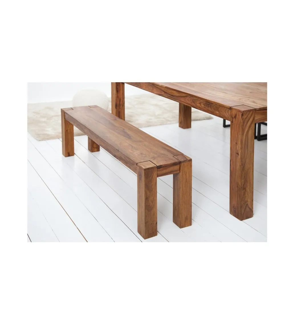 Ławka FINICE Makassar 160 cm drewno Sheesham*Invicta Interior