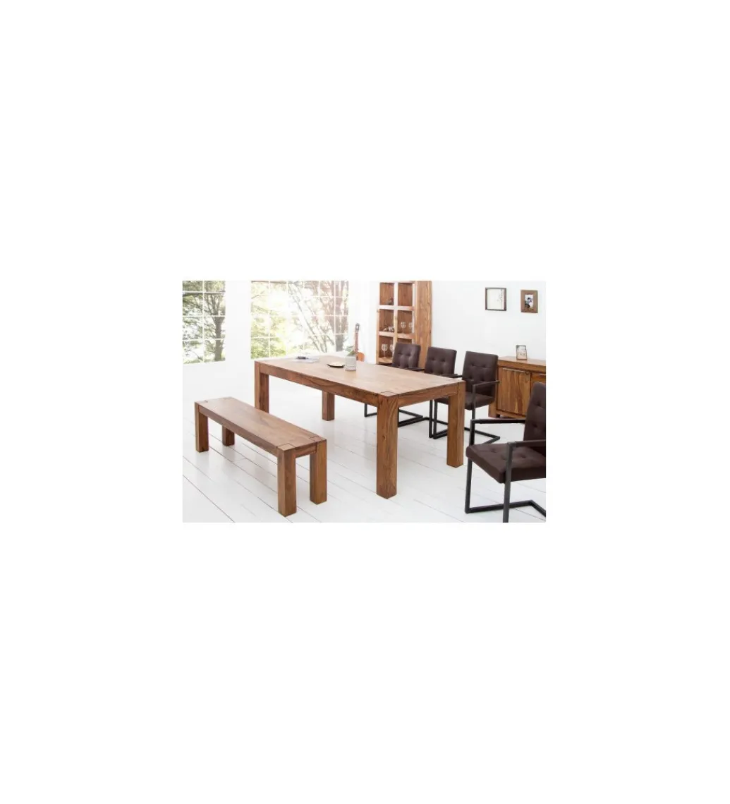 Ławka FINICE Makassar 140 Cm drewno Sheesham*Invicta Interior - przedsprzedaż Hot