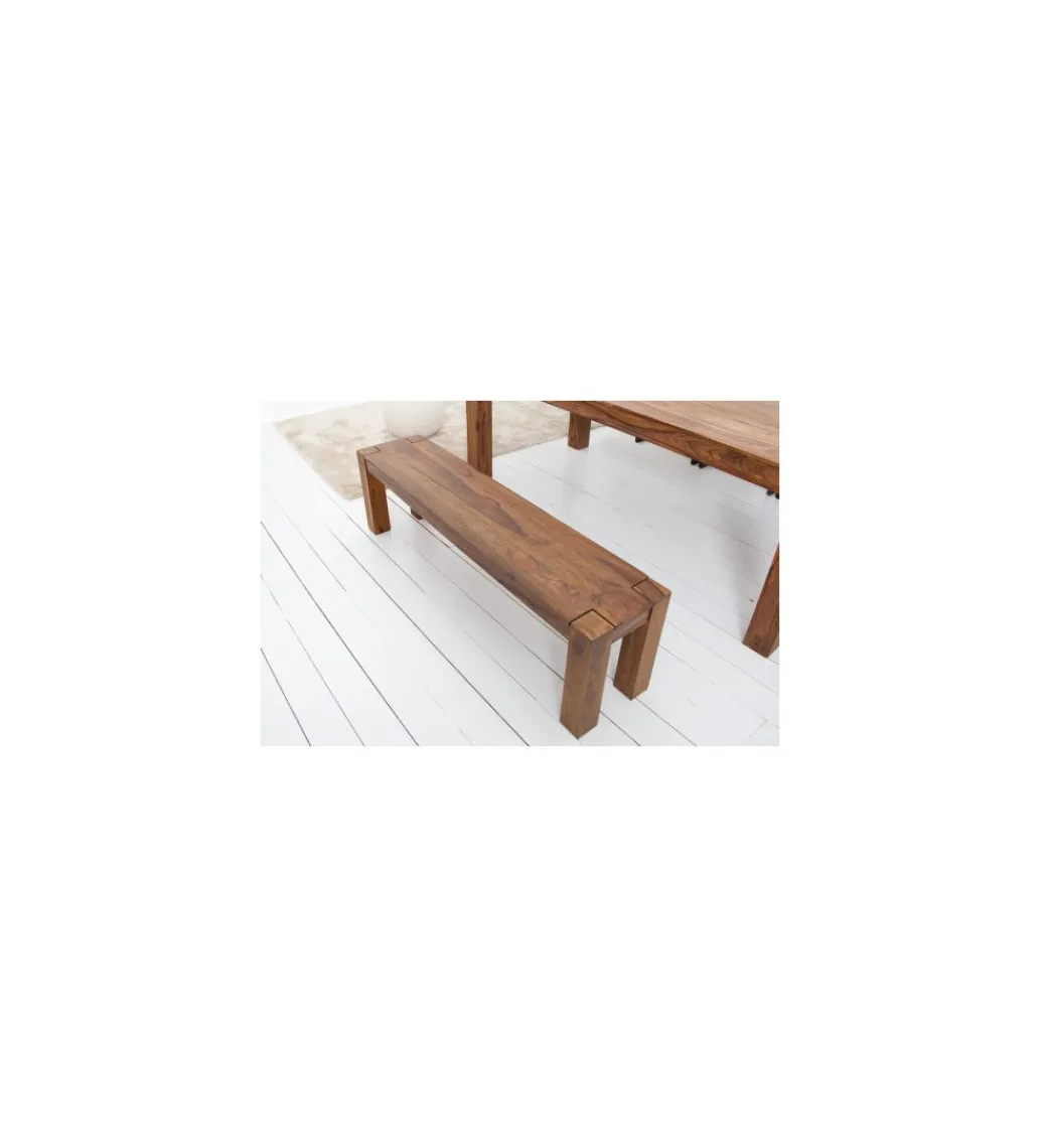 Ławka FINICE Makassar 140 Cm drewno Sheesham*Invicta Interior - przedsprzedaż Hot