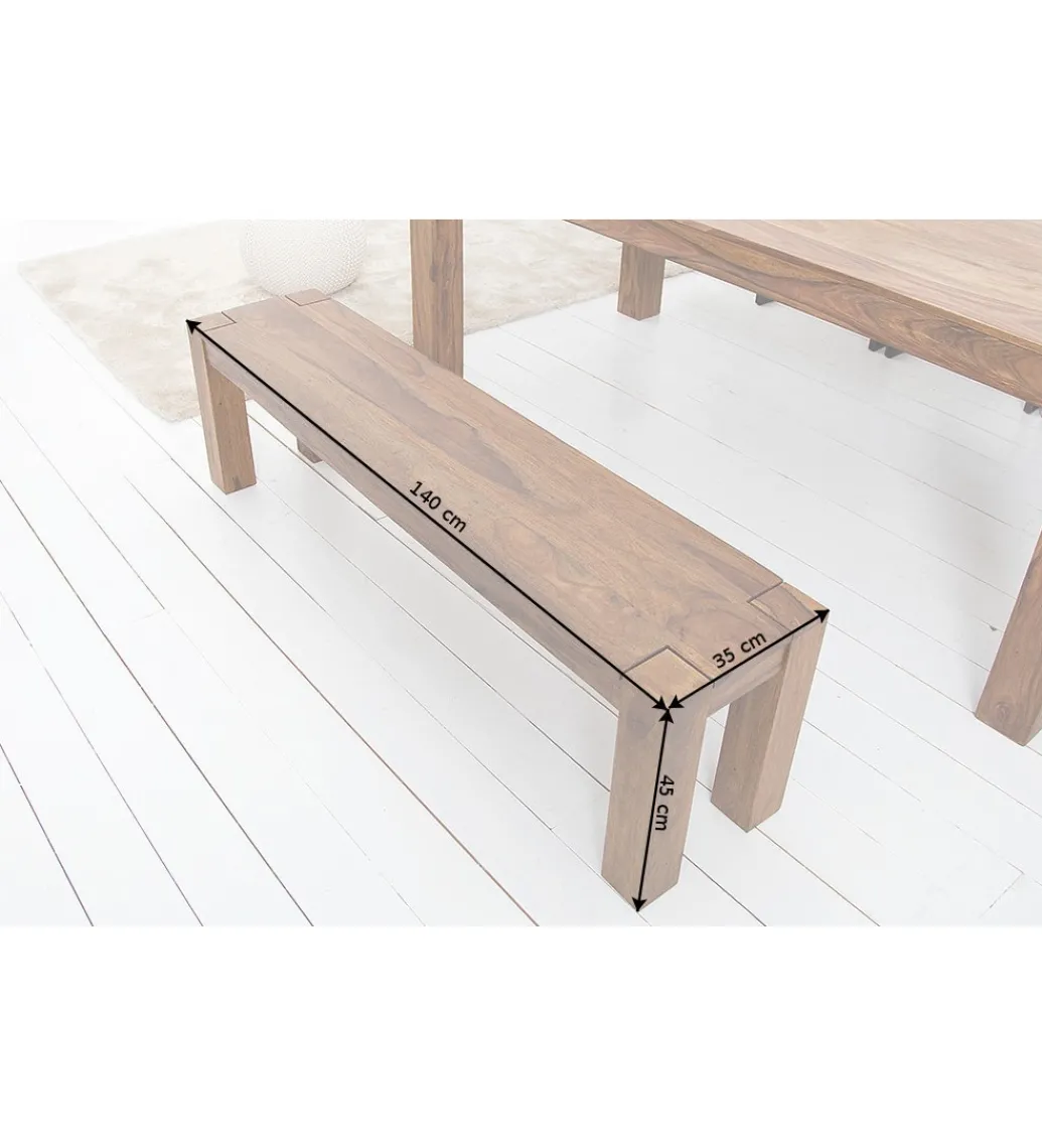 Ławka FINICE Makassar 140 Cm drewno Sheesham*Invicta Interior - przedsprzedaż Hot