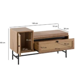 Ławka FONTA 100 cm w optyce dębu*WOHNLING, GERMANY Discount