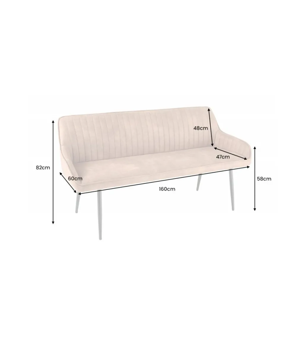 Ławka HAVIER Turin 160 cm brązowa*Invicta Interior Sale