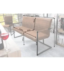 Ławka Imperial 160cm antyczny brąz*Invicta Interior