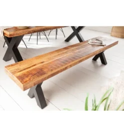 Ławka Iron Craft X 160 cm drewno Mango*Invicta Interior Outlet