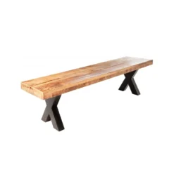 Ławka Iron Craft X 160 cm drewno Mango*Invicta Interior Outlet