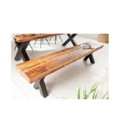 Ławka Iron Craft X 160 cm drewno Mango*Invicta Interior Outlet