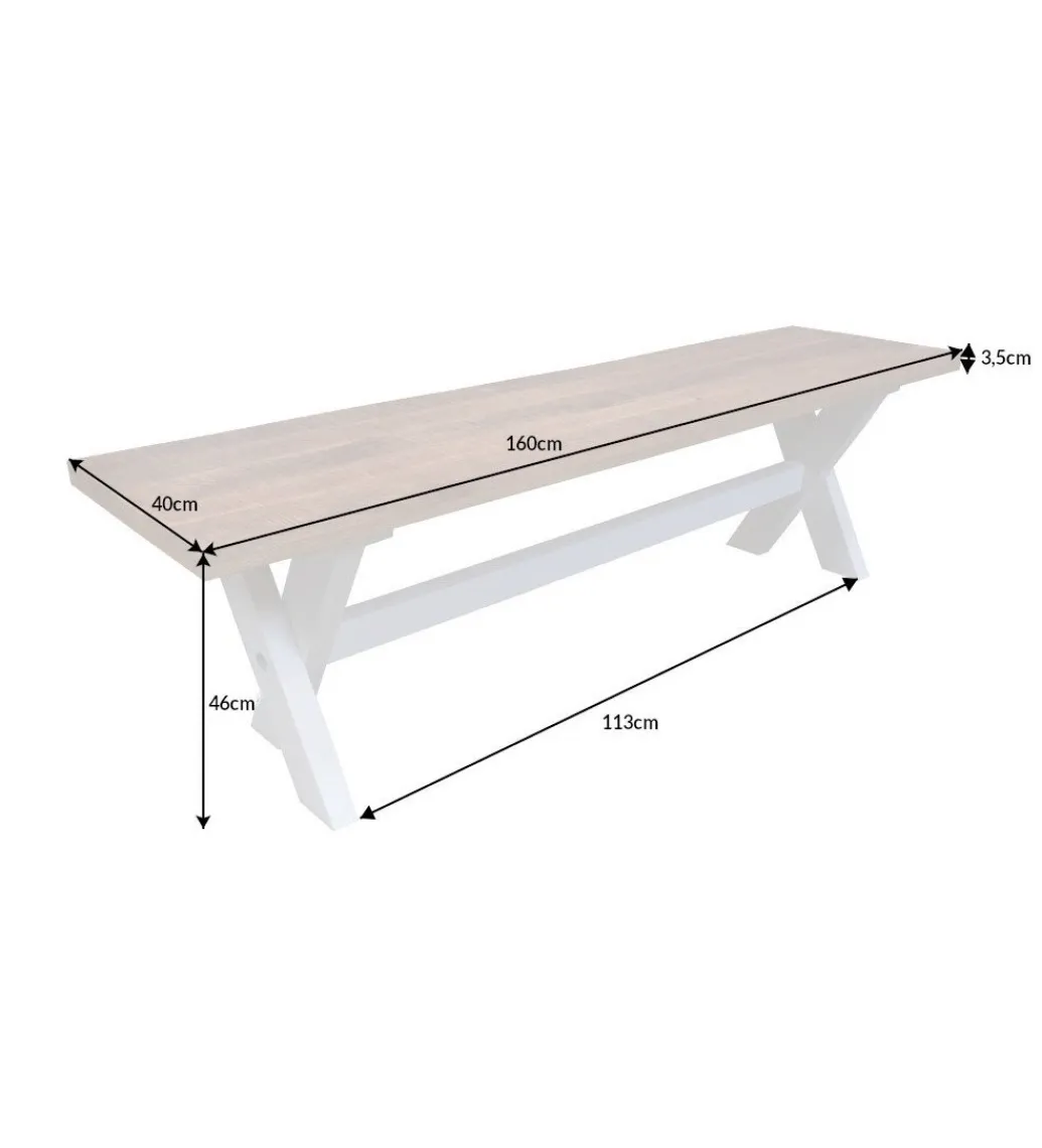 Ławka Long Island 160 cm Mango*Invicta Interior Clearance