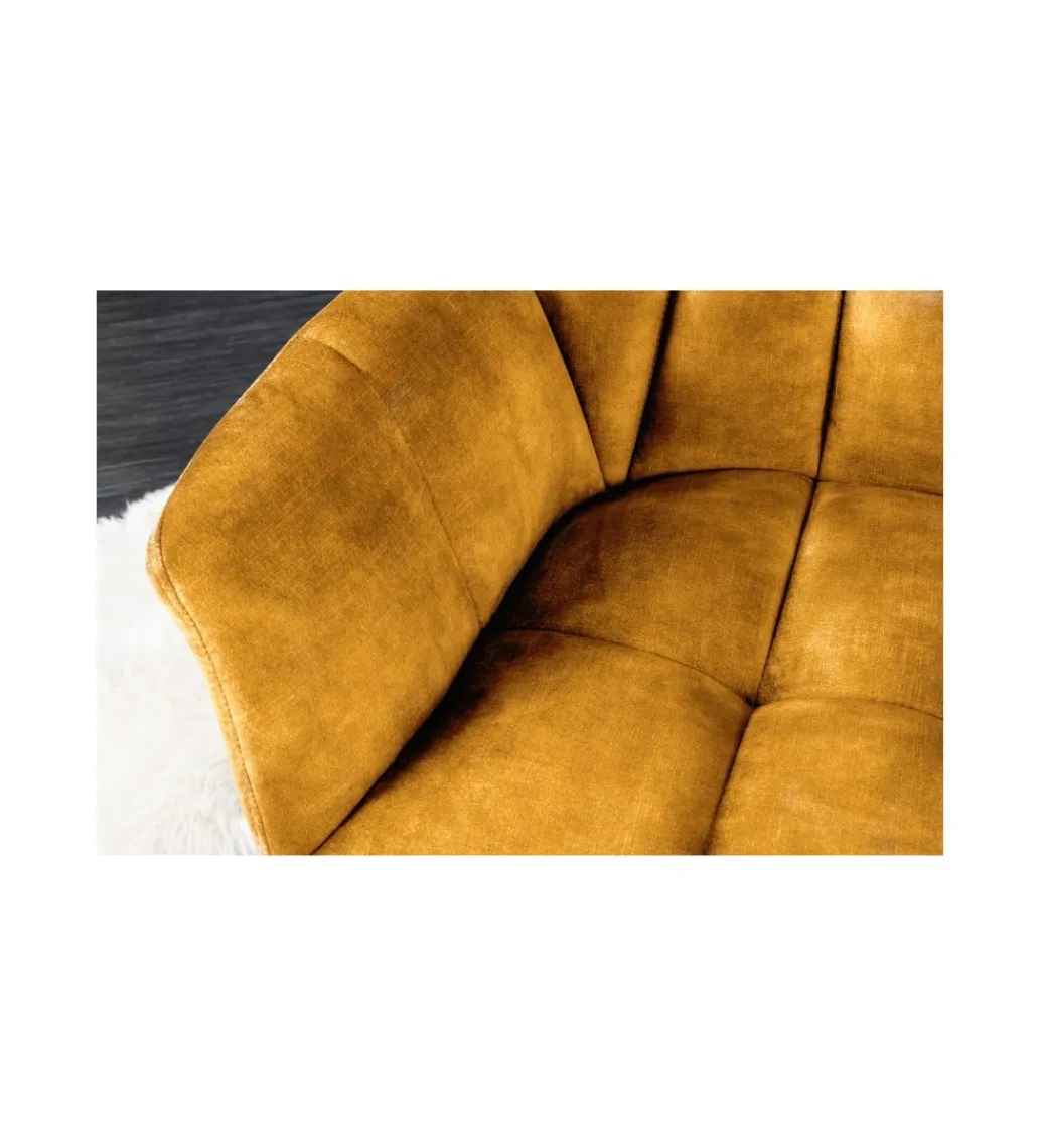 Ławka LUISA 165 cm ciemna musztarda*Invicta Interior New