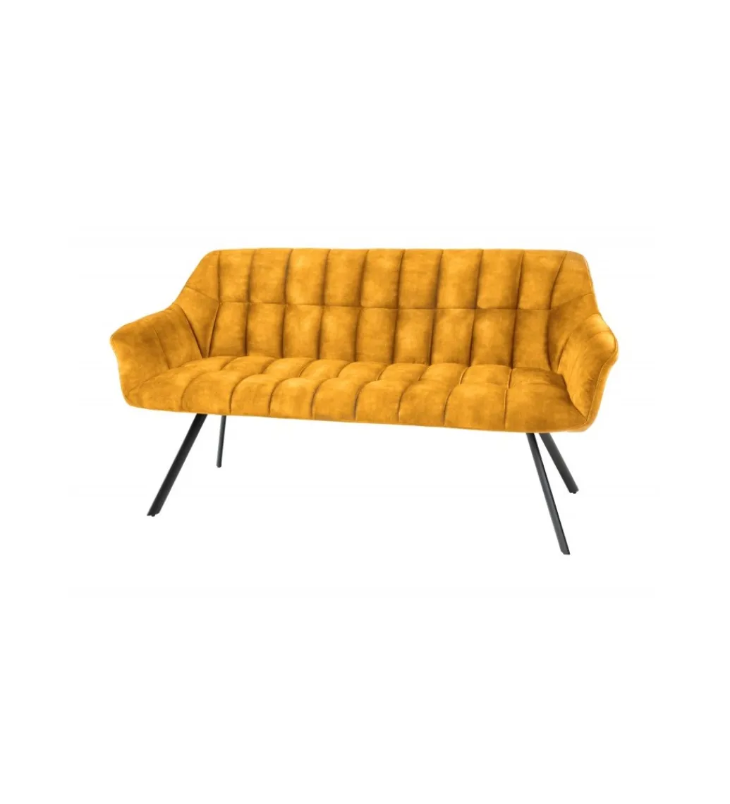 Ławka LUISA 165 cm ciemna musztarda*Invicta Interior New