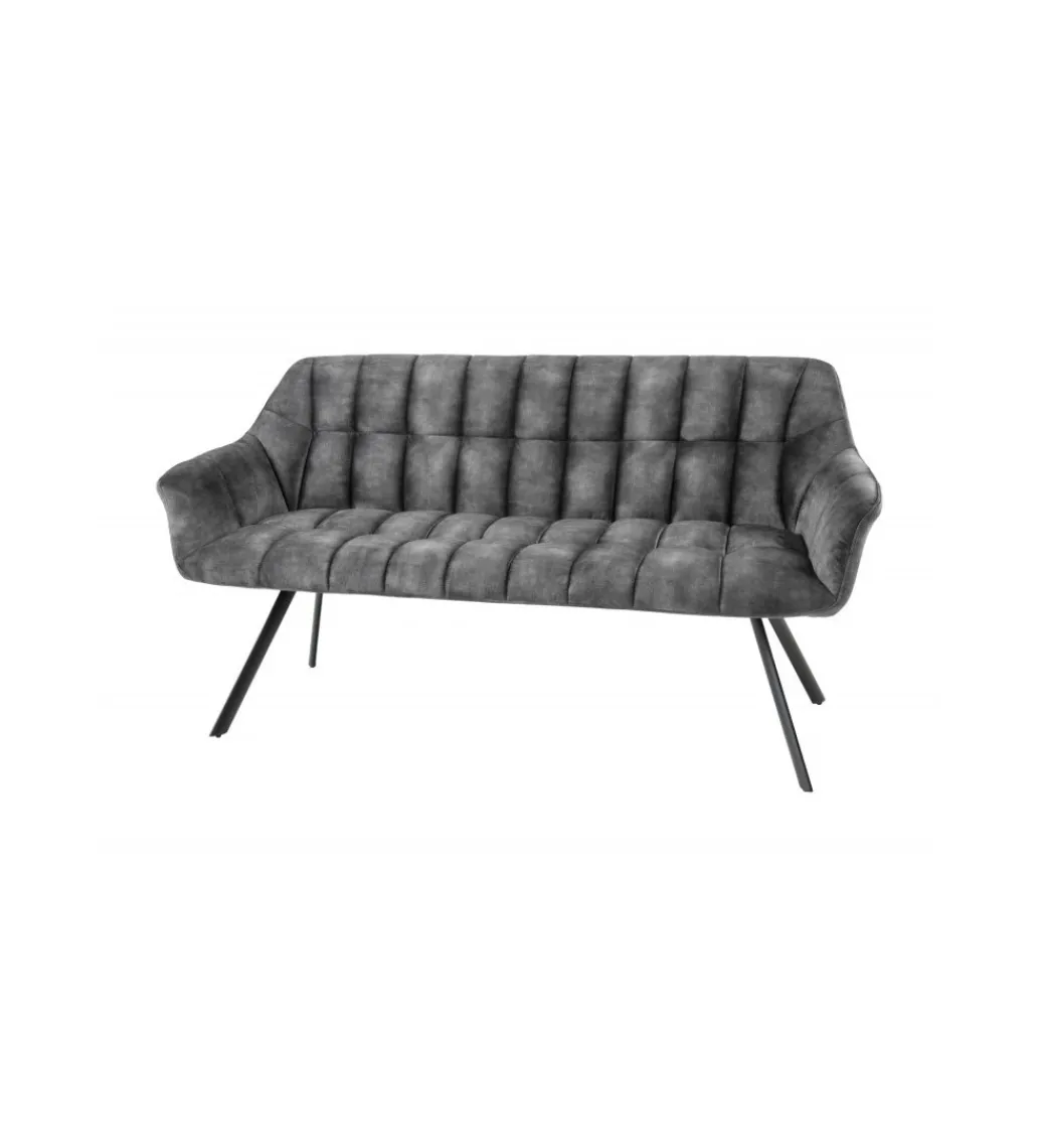 Ławka LUISA 165 cm ciemnoszara*Invicta Interior Clearance