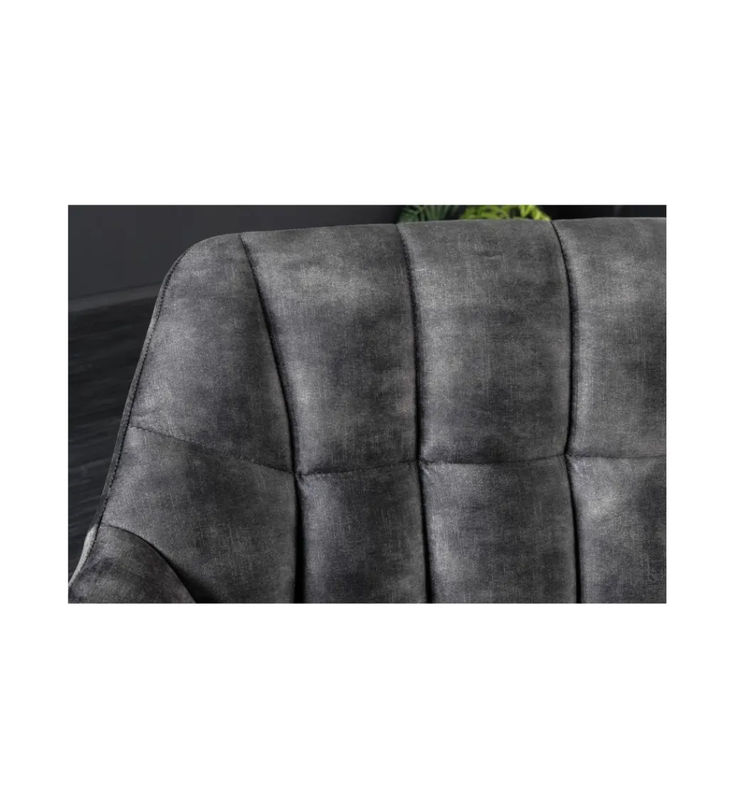 Ławka LUISA 165 cm ciemnoszara*Invicta Interior Clearance