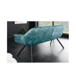 Ławka LUISA 165 cm niebieska petrol*Invicta Interior Outlet