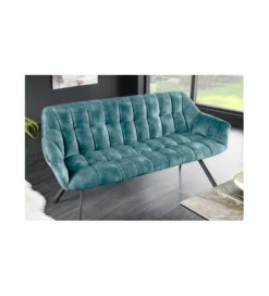 Ławka LUISA 165 cm niebieska petrol*Invicta Interior Outlet