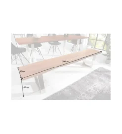Ławka Mammut 200 cm akacja w kolorze miodu*Invicta Interior Online