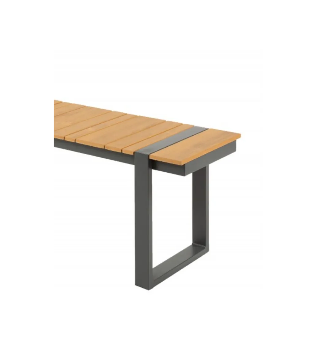 Ławka ogrodowa TORTUGA 123 cm w optyce drewna*Invicta Interior - przedsprzedaż Discount