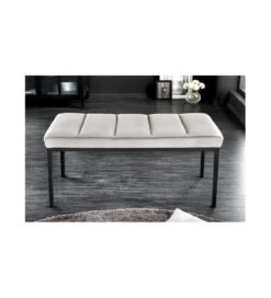 Ławka OLIWIA II 80 cm jasnoszara*Invicta Interior Clearance