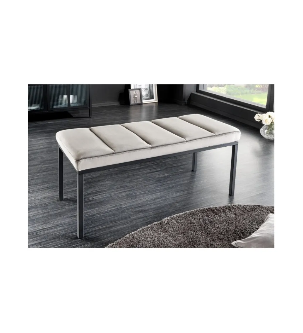 Ławka OLIWIA II 80 cm jasnoszara*Invicta Interior Clearance