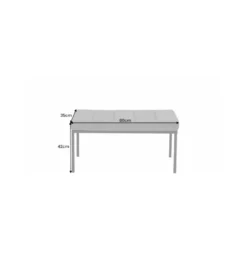 Ławka OLIWIA II 80 cm sztruks musztardowo- żółta*Invicta Interior Outlet