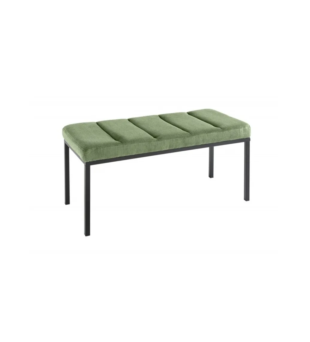 Ławka OLIWIA II 80 cm sztruks zielona*Invicta Interior New