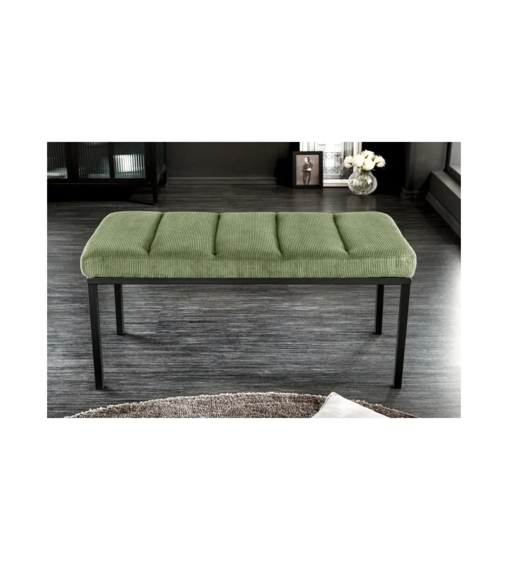 Ławka OLIWIA II 80 cm sztruks zielona*Invicta Interior New