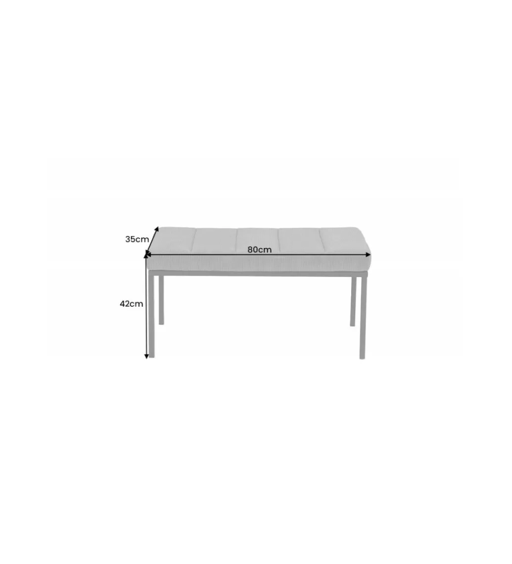 Ławka OLIWIA II 80 cm sztruks zielona*Invicta Interior New