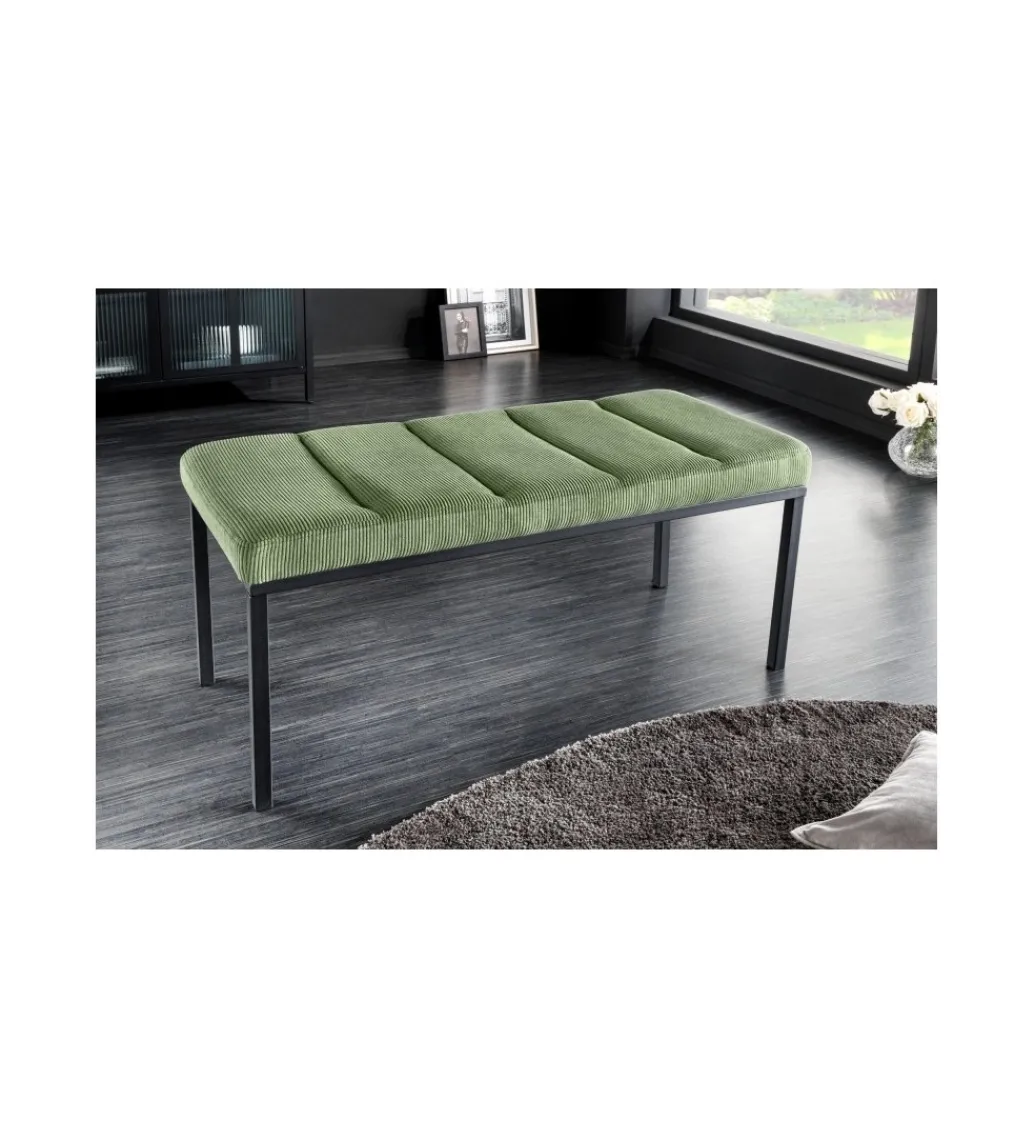 Ławka OLIWIA II 80 cm sztruks zielona*Invicta Interior New