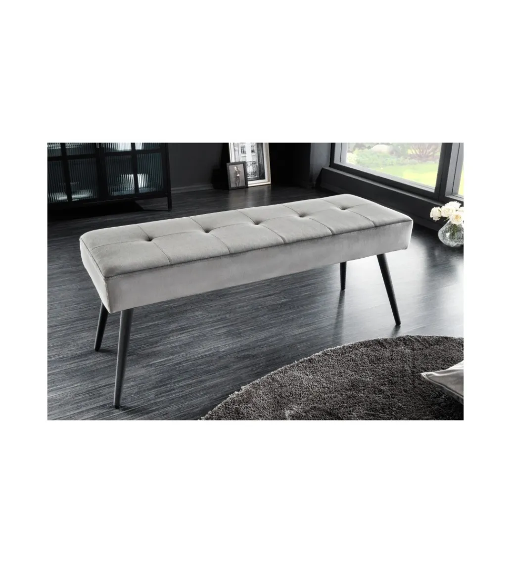Ławka OLIWIA III 100 cm ciemnoszara*Invicta Interior New