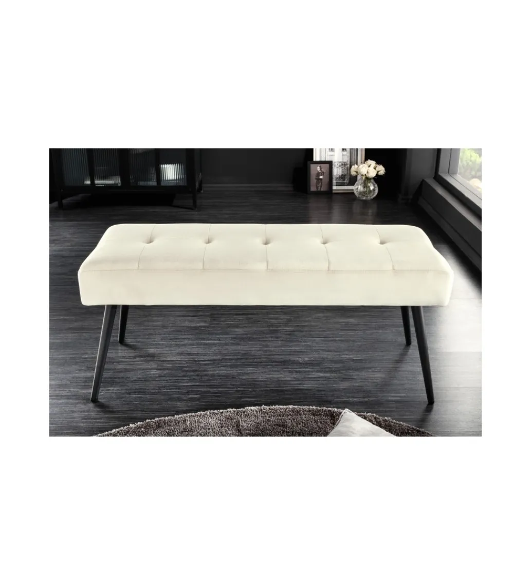 Ławka OLIWIA III 100 cm kremowa*Invicta Interior Discount